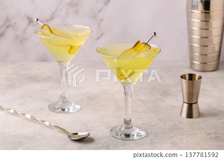 Dill Pickle Martini Vodka. Dill Pickle Martini Vodka. 137781592