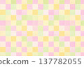 Colorful checkered background material 137782055