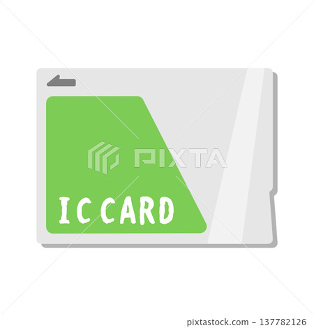 Green IC card illustration Green IC card illustration 137782126