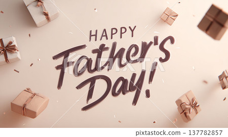 Celebration of Father's Day with gifts and decorations in a festive setting Celebration of Father's Day with gifts and decorations in a festive setting 137782857