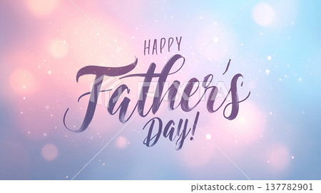 Celebrating Father's Day with warm wishes and cheerful colors in a bright and festive setting Celebrating Father's Day with warm wishes and cheerful colors in a bright and festive setting 137782901