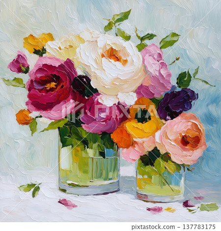 watercolor painting of wild poppies 137783175