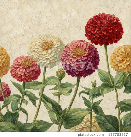 watercolor painting of leaf and flowers pattern watercolor painting of leaf and flowers pattern 137783317