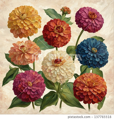 watercolor painting of leaf and flowers pattern watercolor painting of leaf and flowers pattern 137783318