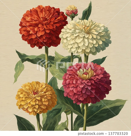 watercolor painting of leaf and flowers pattern watercolor painting of leaf and flowers pattern 137783320