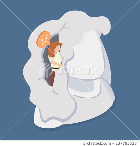 3D Isometric Flat Vector Illustration of Personality Disorder, Mental Health Problem 3D Isometric Flat Vector Illustration of Personality Disorder, Mental Health Problem 137783528
