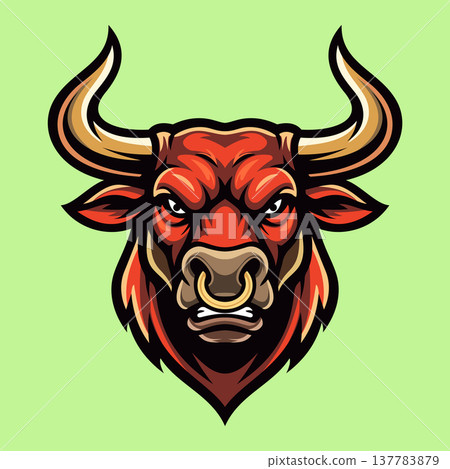 Red Bull Illustration Character Vector Logo Template Red Bull Illustration Character Vector Logo Template 137783879