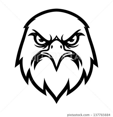 Outline Eagle Face Illustration Character Vector Logo Template 137783884