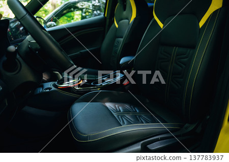 Interior, front part of the modern car Interior, front part of the modern car 137783937