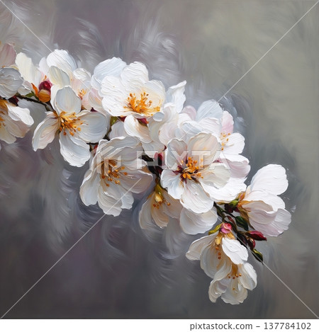 watercolor painting of leaf and flowers pattern watercolor painting of leaf and flowers pattern 137784102