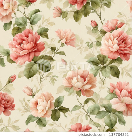 floral background with flowers 137784231