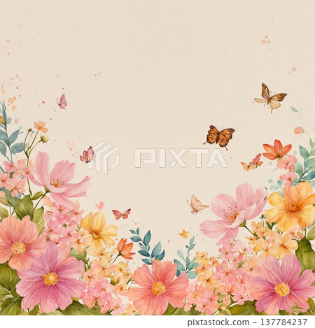 floral background with flowers floral background with flowers 137784237