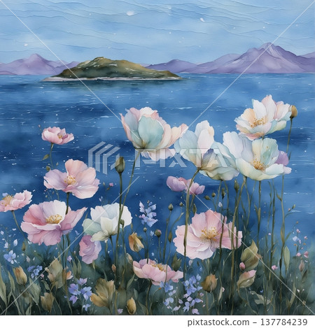 floral background with flowers floral background with flowers 137784239