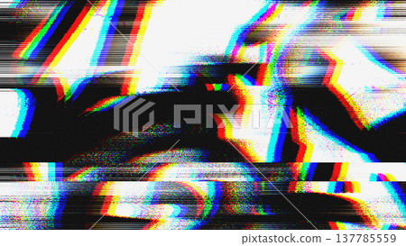 Glitch RGB Split with Scanline Distortion and Pixel Artifacts Glitch RGB Split with Scanline Distortion and Pixel Artifacts 137785559