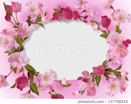 Spring flowers horizontal background Spring flowers horizontal background 137786828