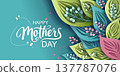 Happy Mothers Day Holiday Banner. Mother Day Greeting Card 137787076