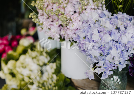 Beautiful colorful flowers in a Flower shop. 137787127