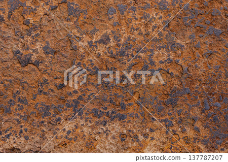 Rusty steel surface in natural outdoor setting during daytime Rusty steel surface in natural outdoor setting during daytime 137787207