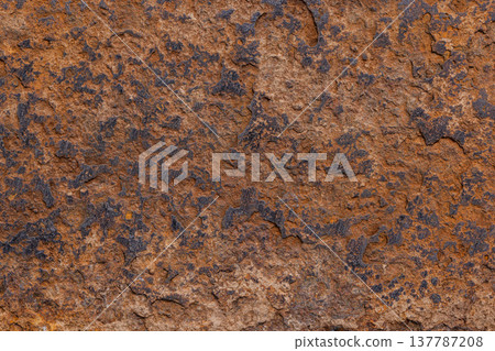 Rough textured thick rusty steel surface structure 137787208