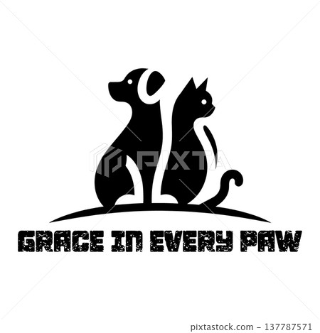 Logo illustration of a stylized pets. Transparent background Logo illustration of a stylized pets. Transparent background 137787571