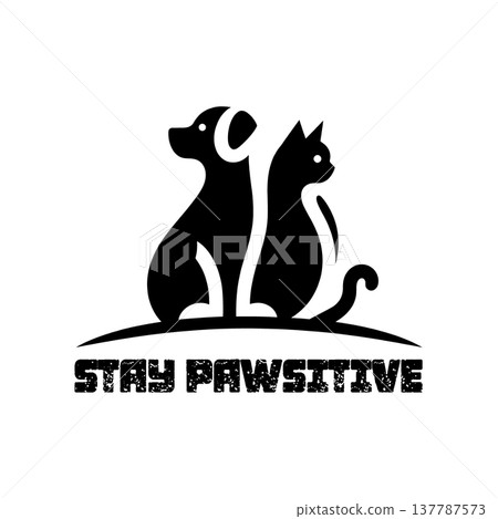 Logo illustration of a stylized pets. Transparent background 137787573