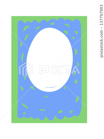 Egg Framed In Pattern Folk Egg Framed In Pattern Folk 137787903