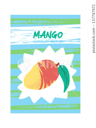 Mango Poster Retro Grunge 137787971