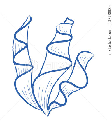 Seaweed Ribbon Linework Seaweed Ribbon Linework 137788003