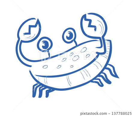 Crab Raising Claws Doodle Crab Raising Claws Doodle 137788025