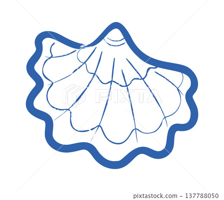 Seashell Line Art Outline 137788050