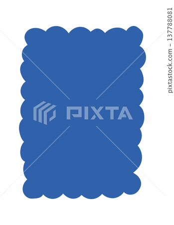 Border Scalloped Square Frame Border Scalloped Square Frame 137788081