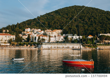 Amazing view of Dubrovnik city, Croatia. Beautiful sunny day. Amazing view of Dubrovnik city, Croatia. Beautiful sunny day. 137788494