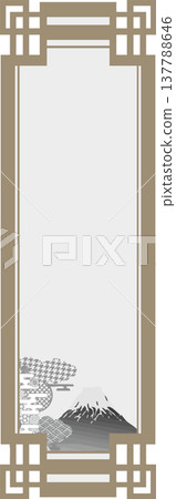 Japanese pattern square frame material Japanese pattern square frame material 137788646