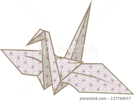 日式摺紙鶴插圖 日式摺紙鶴插圖 137788657