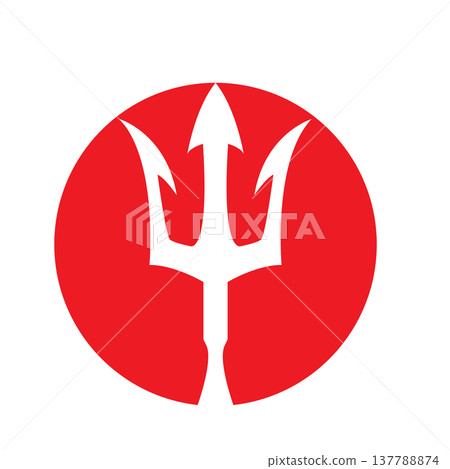 Ornamental Sea Spear Emblem Design 137788874