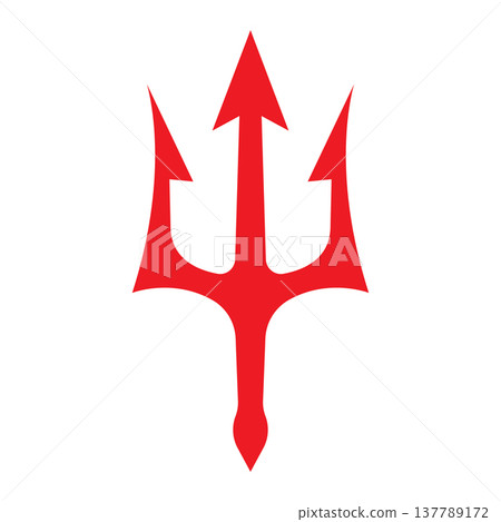Dark Fantasy Trident Symbol Crest Dark Fantasy Trident Symbol Crest 137789172