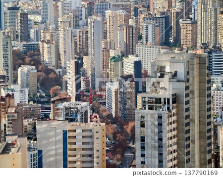 Autumn Urban Scene, City Street Lined With Colorful Trees, Highrise Pathway Adorned With Seasonal Leaves Autumn Urban Scene, City Street Lined With Colorful Trees, Highrise Pathway Adorned With Seasonal Leaves 137790169