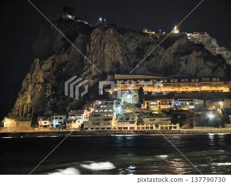 Peaceful Seaside Village At Dusk, Tranquil Cliffside Settlement With Shimmering Waters And Gentle Waves Peaceful Seaside Village At Dusk, Tranquil Cliffside Settlement With Shimmering Waters And Gentle Waves 137790730