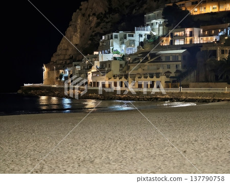 Quiet Seaside Stroll, Relaxing Evening Walk Along Dock With Shining Structures And Gentle Ocean Breeze Quiet Seaside Stroll, Relaxing Evening Walk Along Dock With Shining Structures And Gentle Ocean Breeze 137790758