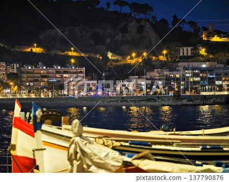 Harbor Vessels Backdrop, Boats With Flags And Ropes, Close View Of Harbor Ships And Festive Flags Harbor Vessels Backdrop, Boats With Flags And Ropes, Close View Of Harbor Ships And Festive Flags 137790876