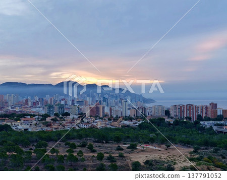 Calm Dawn Backdrop Features Pastel Shades And Serene Waterscape Elements Perfect For Travel Imagery 137791052