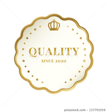 Gold Quality Label (Premium Badge with Crown) Gold Quality Label (Premium Badge with Crown) 137791059