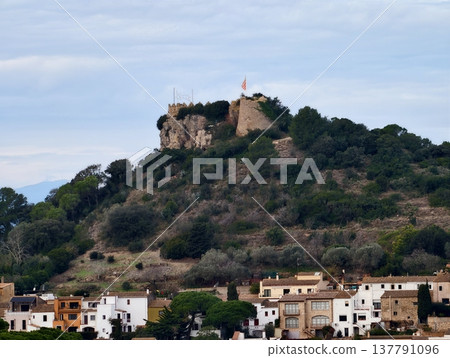 Spectacular Hillside Vantage Revealing Narrow Lanes And Serene Pilgrimage Atmosphere In Ancient Stone Village Spectacular Hillside Vantage Revealing Narrow Lanes And Serene Pilgrimage Atmosphere In Ancient Stone Village 137791096