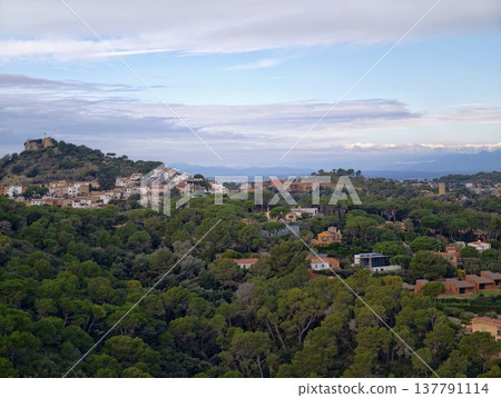 Peaceful Rural Mountain Scenery, Tranquil Coastal Hills Dotted With Scattered Homes And Winding Roads Peaceful Rural Mountain Scenery, Tranquil Coastal Hills Dotted With Scattered Homes And Winding Roads 137791114
