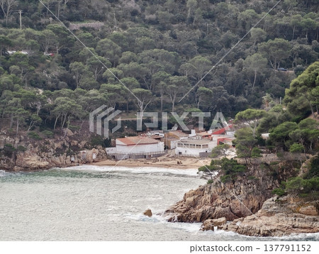 Quiet Coastal Retreat, Secluded Inlet Featuring Traditional Waterfront Houses And Peaceful Surroundings 137791152
