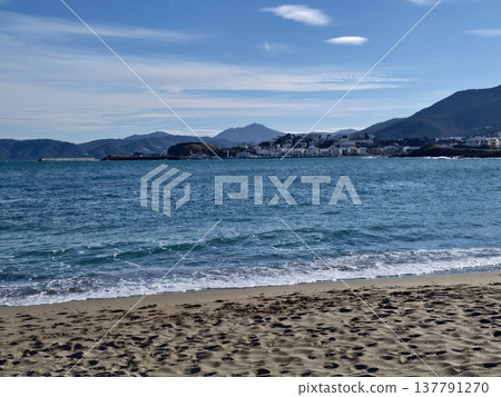 Peaceful Beach With Light Waves, Calm Seaside Setting Complete With Soft Sands And Subtle Surf Patterns Peaceful Beach With Light Waves, Calm Seaside Setting Complete With Soft Sands And Subtle Surf Patterns 137791270