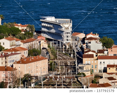 Train Paths Coastal, Tracks Lead To Seaside Ferry Terminal, Railway Lines Connect To White Harbor Station 137791579