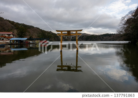 A very beautiful mountain village landscape in Shimane Prefecture, Japan. 137791863