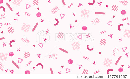 Pop and cute Memphis pattern 137791967