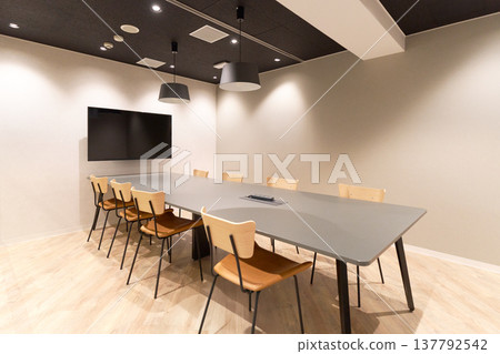 Modern conference room with monitor 137792542